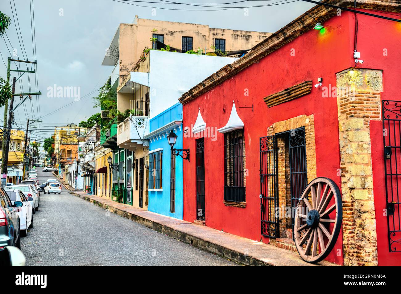 Colorful colonial houses in Santo Domingo, the capital of Dominican Republic Stock Photo Alamy