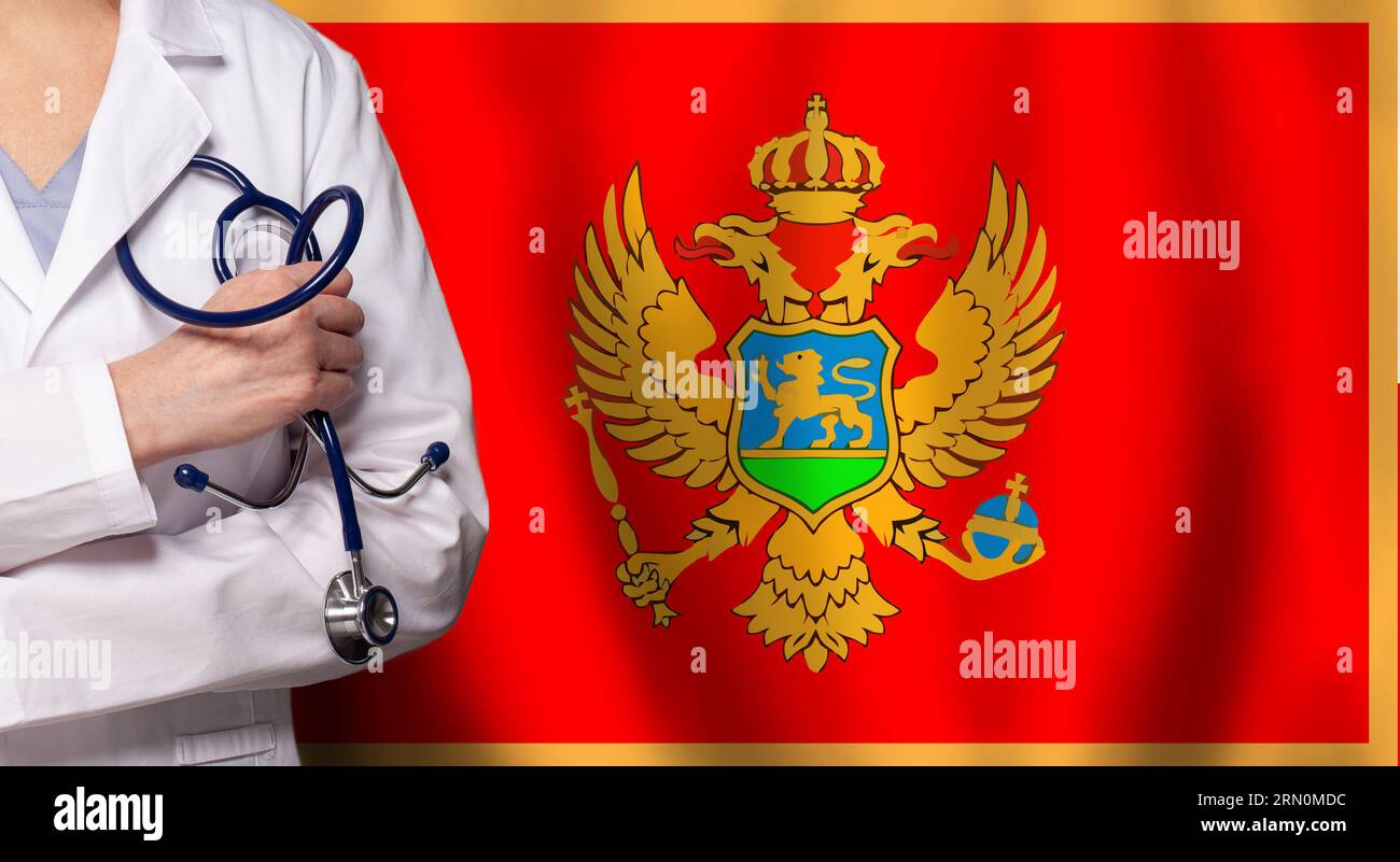 Montenegro medicine and healthcare concept. Doctor close up against