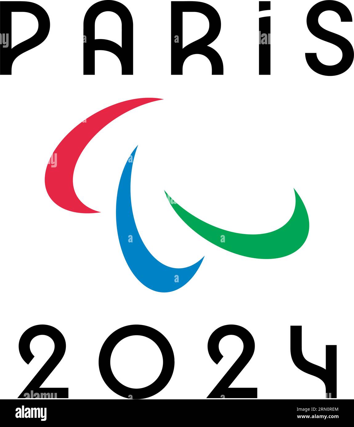 Ukraine, Kharkiv - August, 2, 2023. Paris, France, 2024 Summer Paralympics official logo. Olympic games vector illustration. Stock Vector