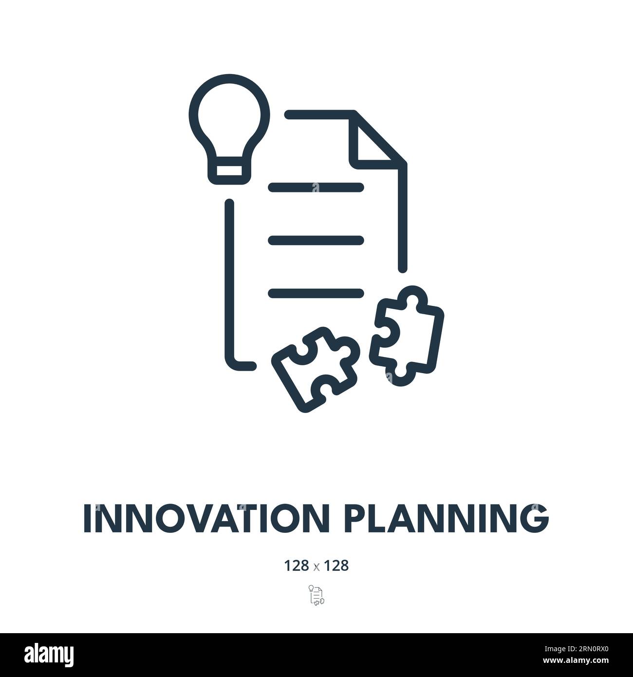 Innovation Planning Icon. Project, Start-up, Strategy. Editable Stroke. Simple Vector Icon Stock Vector