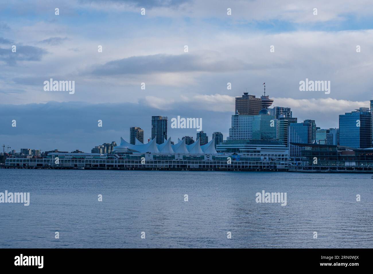 Vancouver Skyline view from Stanley Park Seawall Stock Photo - Alamy