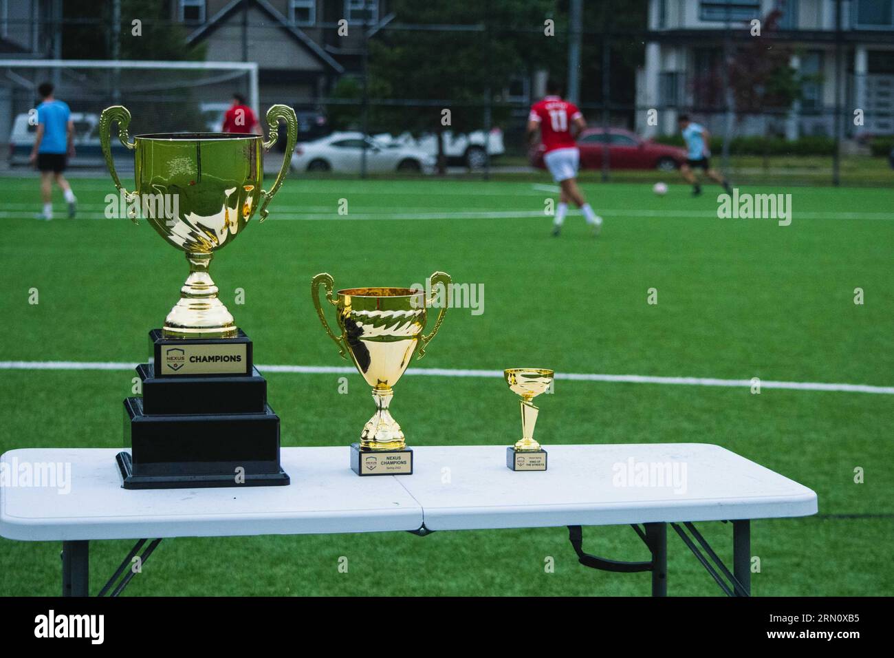 Award Trophies Appreciation Gifts Trophy Awards for School Football Basketball Award Ceremony Stock Photo