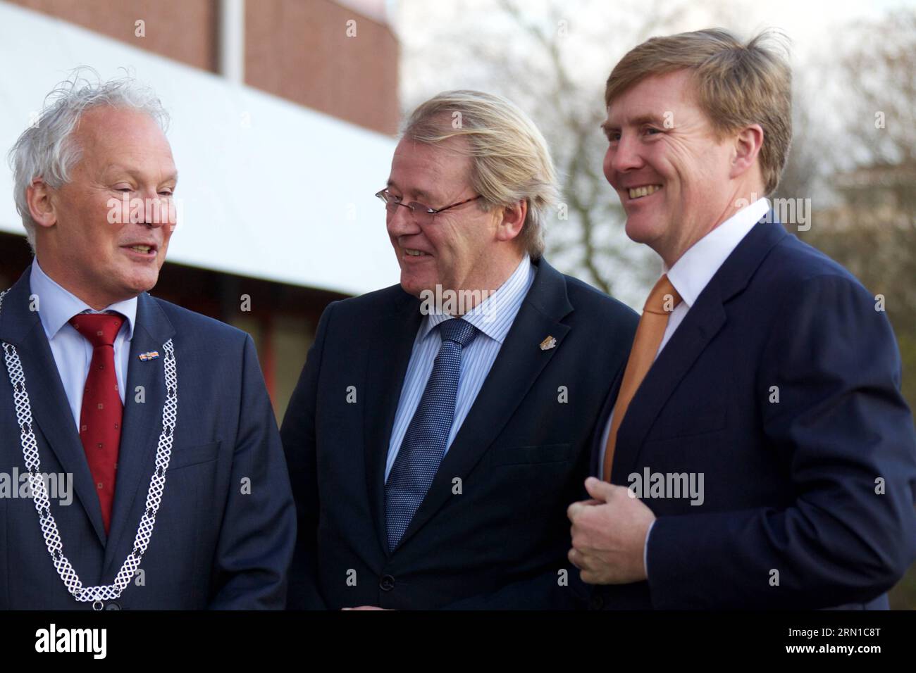 (141216) -- NOORDWIJK, Dec. 16, 2014 -- Dutch King Willem-Alexander(R) attends the celebration of 50 years in space of the European Space Agency, organized by ESA s science and technology center based in Noordwijk, Netherlands, on Dec. 16, 2014. ) NETHERLANDS-NOORDWIJK-ESA-CELEBRATION SylviaxLederer PUBLICATIONxNOTxINxCHN   Noordwijk DEC 16 2014 Dutch King Willem Alexander r Attends The Celebration of 50 Years in Space of The European Space Agency Organized by ESA S Science and Technology Center Based in Noordwijk Netherlands ON DEC 16 2014 Netherlands Noordwijk ESA Celebration  PUBLICATIONxNO Stock Photo