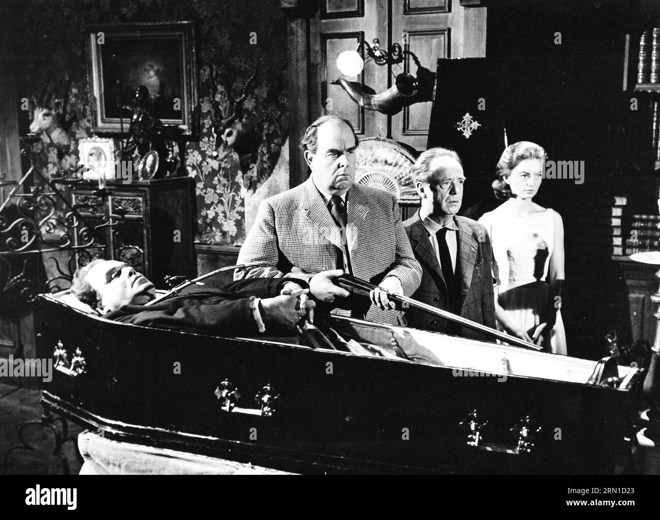 ROBERT MORLEY, MERVYN JOHNS and SCOTT in THE OLD DARK HOUSE