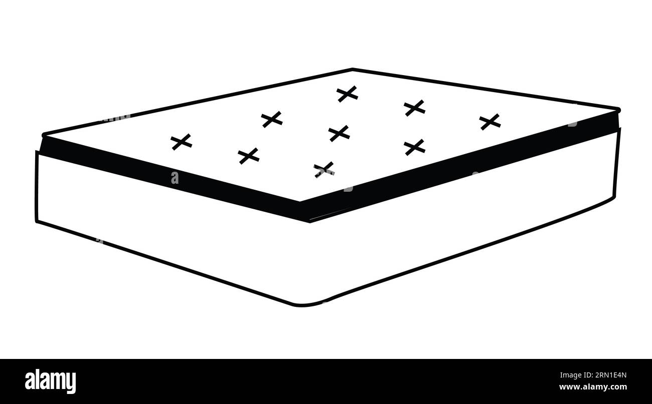 Mattress icon. Bedding sign. Orthopedic mattress symbol. flat style