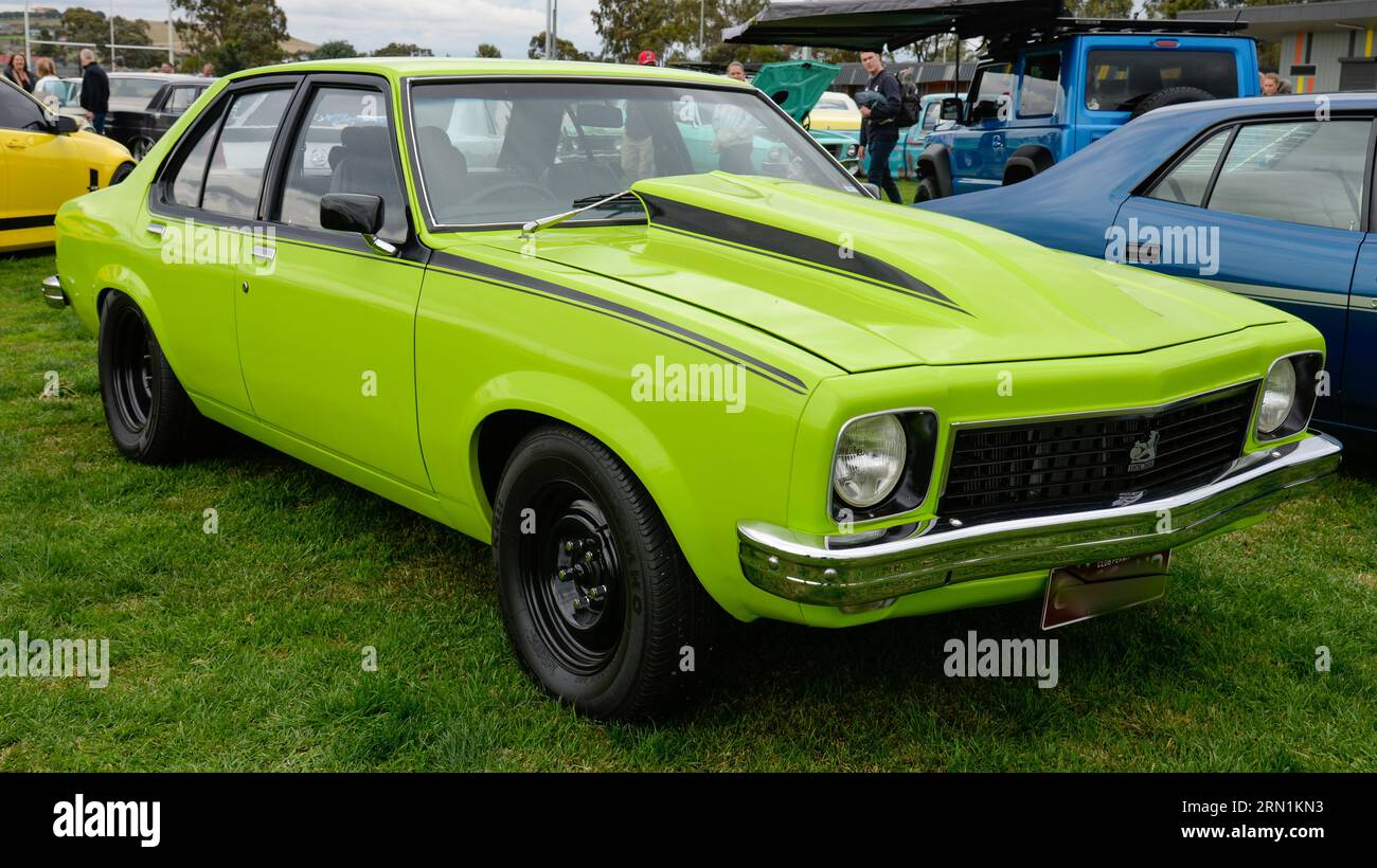 Holden Torana Car GM green Vintage Retro Show Shine Day Out, Melbourne Victoria Stock Photo