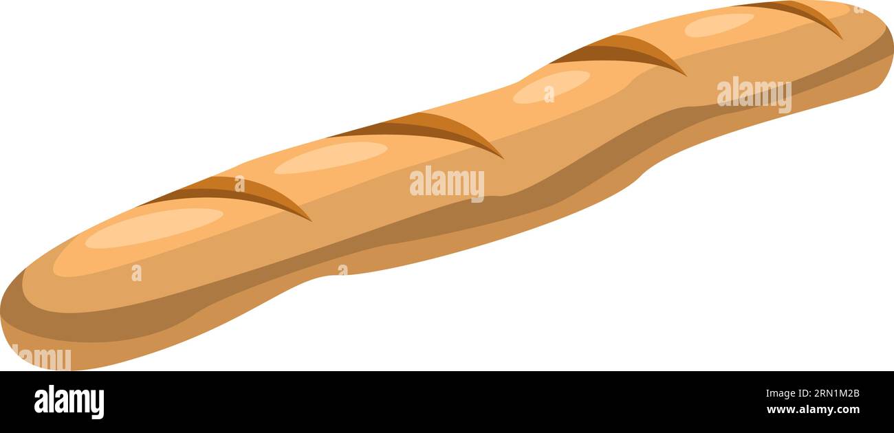 Long bread baguette illustration Stock Vector Image & Art - Alamy