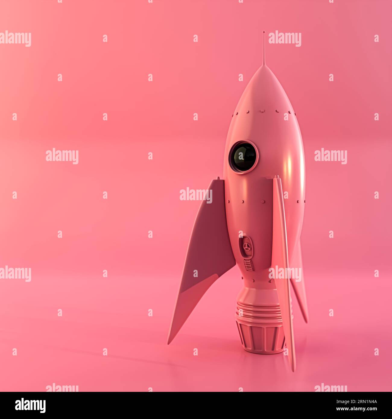 pink rocket isolated on pink background 3d illustration Stock Photo - Alamy