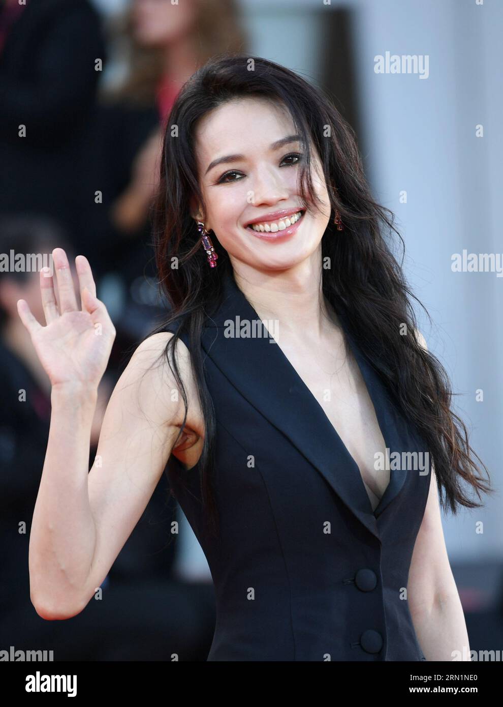 Venice, Italy. 30th Aug, 2023. Jury member and actress Shu Qi poses on the red carpet of the 80th Venice International Film Festival in Venice, Italy, Aug. 30, 2023. The 80th annual Venice International Film Festival kicked off here on Wednesday evening, with a diverse line-up of movies competing for the prestigious Golden Lion prize. Credit: Jin Mamengni/Xinhua/Alamy Live News Stock Photo