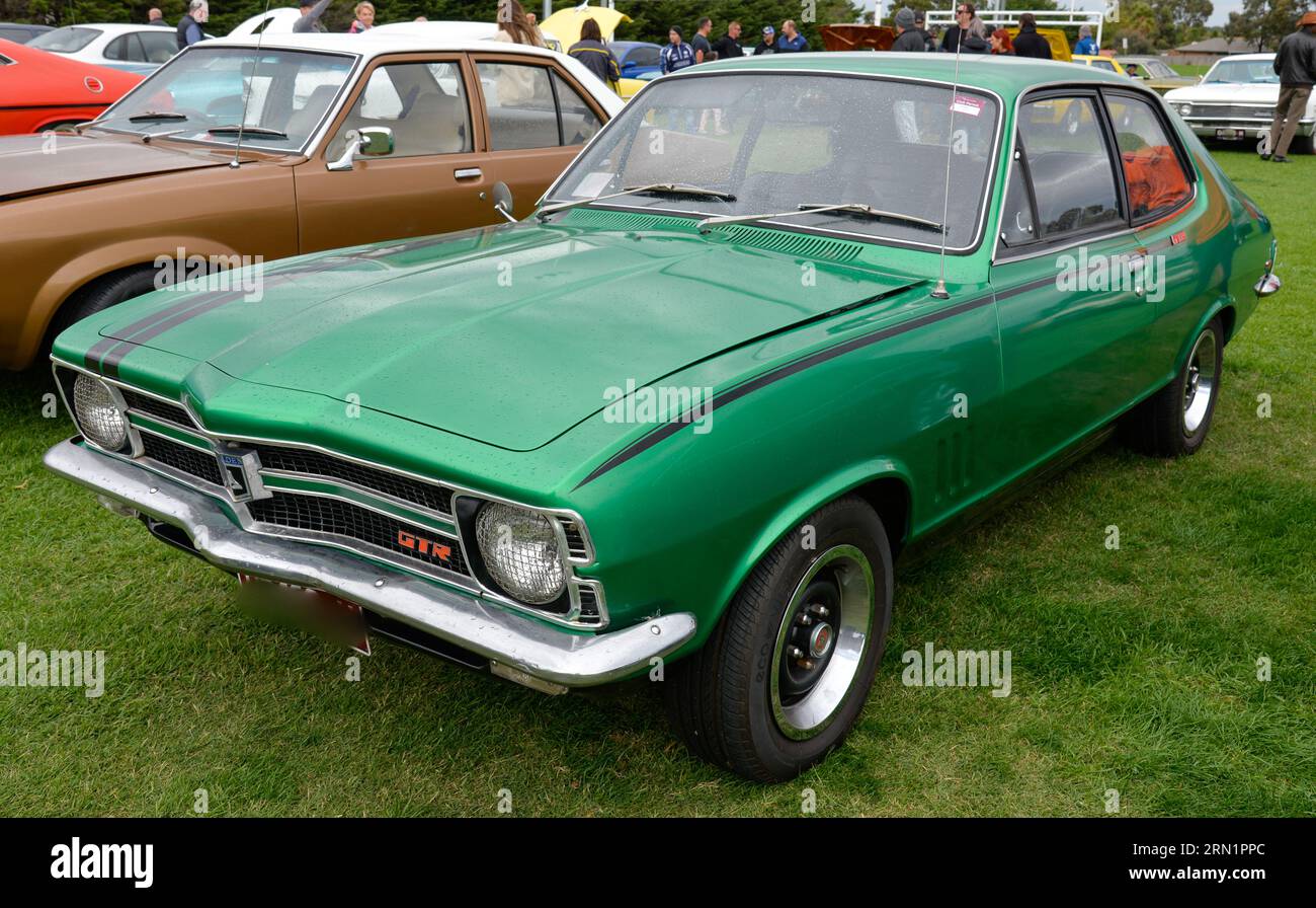 Holden Car Torana GM Green Vintage Retro Show Shine Day Out, Melbourne Victoria Stock Photo