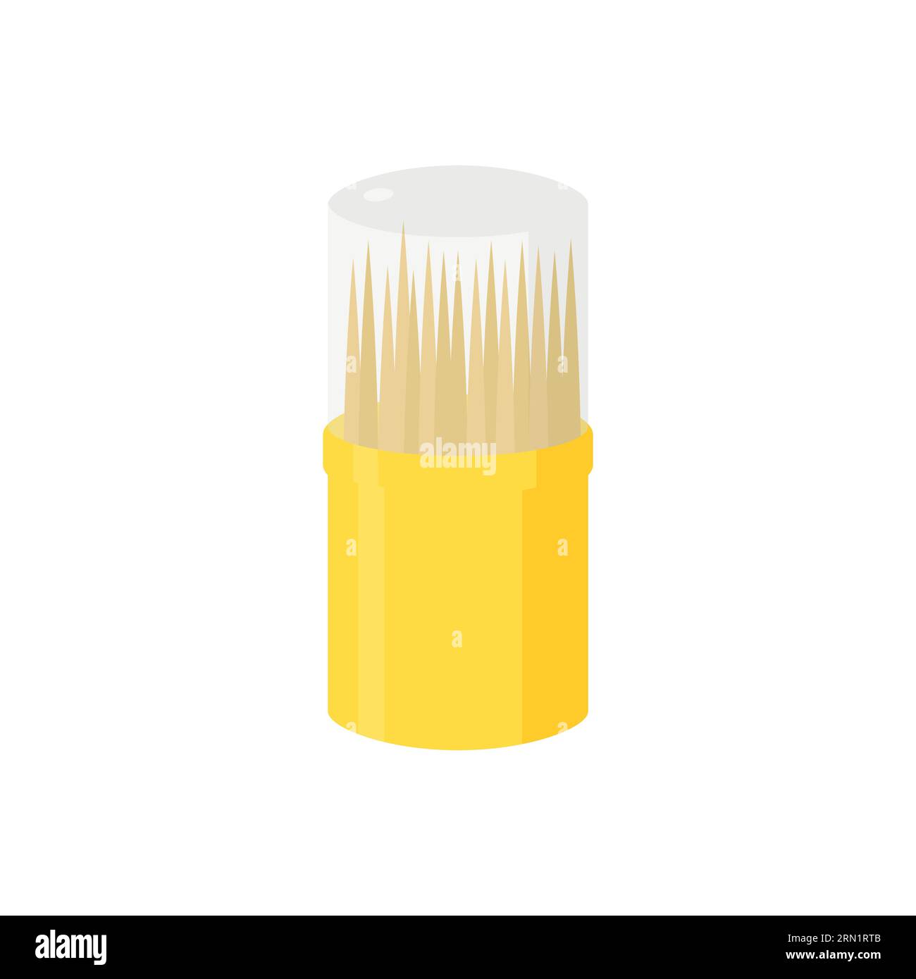 Toothpicks illustration. Container, wooden sticks, tooth pick Stock Vector