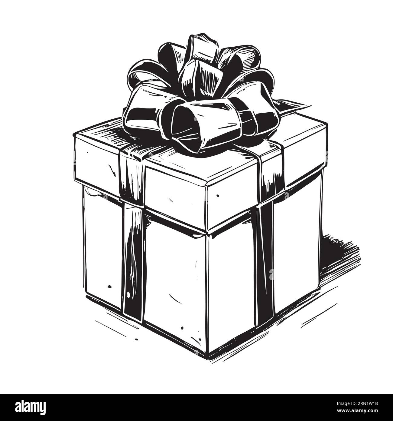 Gift box draw Stock Vector Image & Art - Alamy