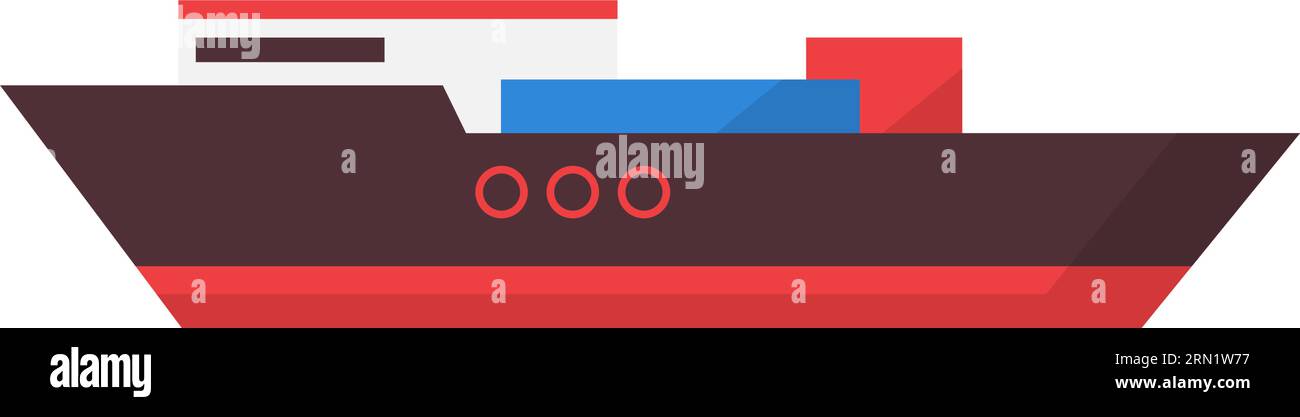 Cargo ship with containers Stock Vector Image & Art - Alamy