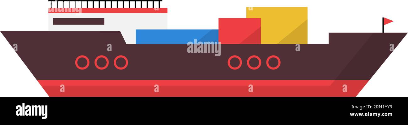 Loaded container Stock Vector Images - Alamy