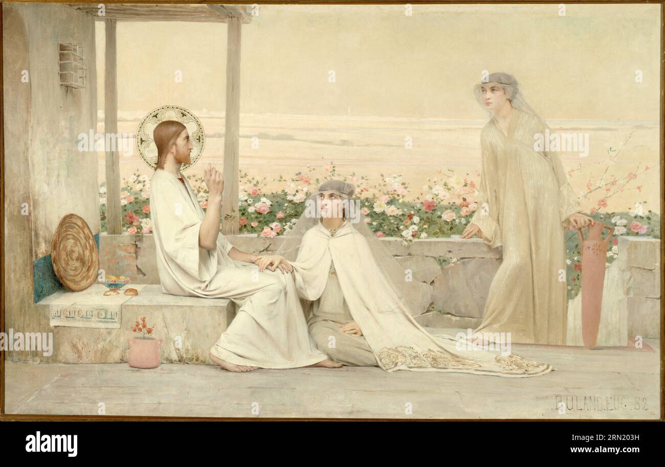 Le Christ chez Marthe et Marie 1882 by Jean-Eugène Buland Stock Photo