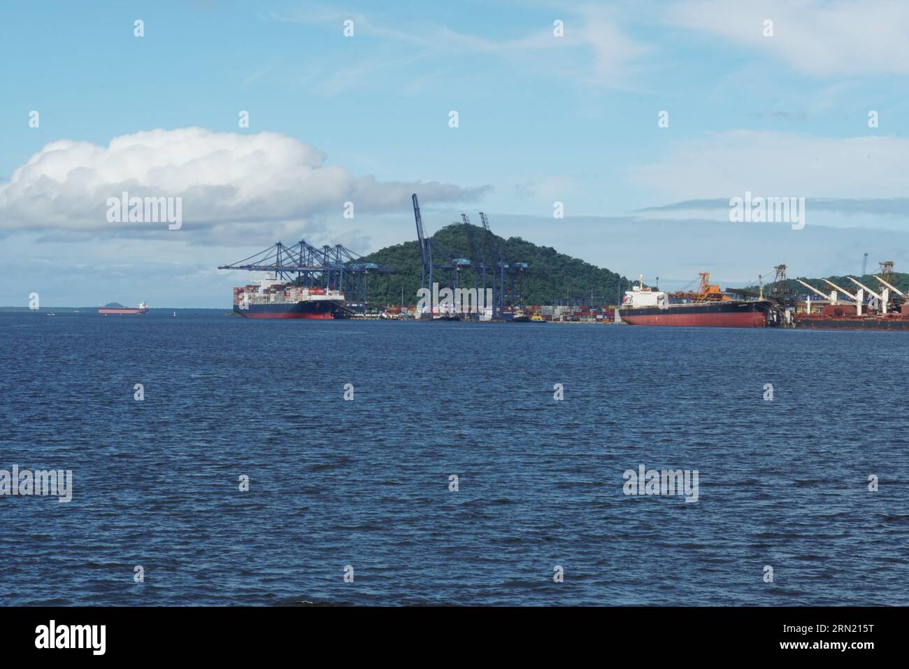 The Port of Paranaguá is the second largest port of Brazil Stock Photo