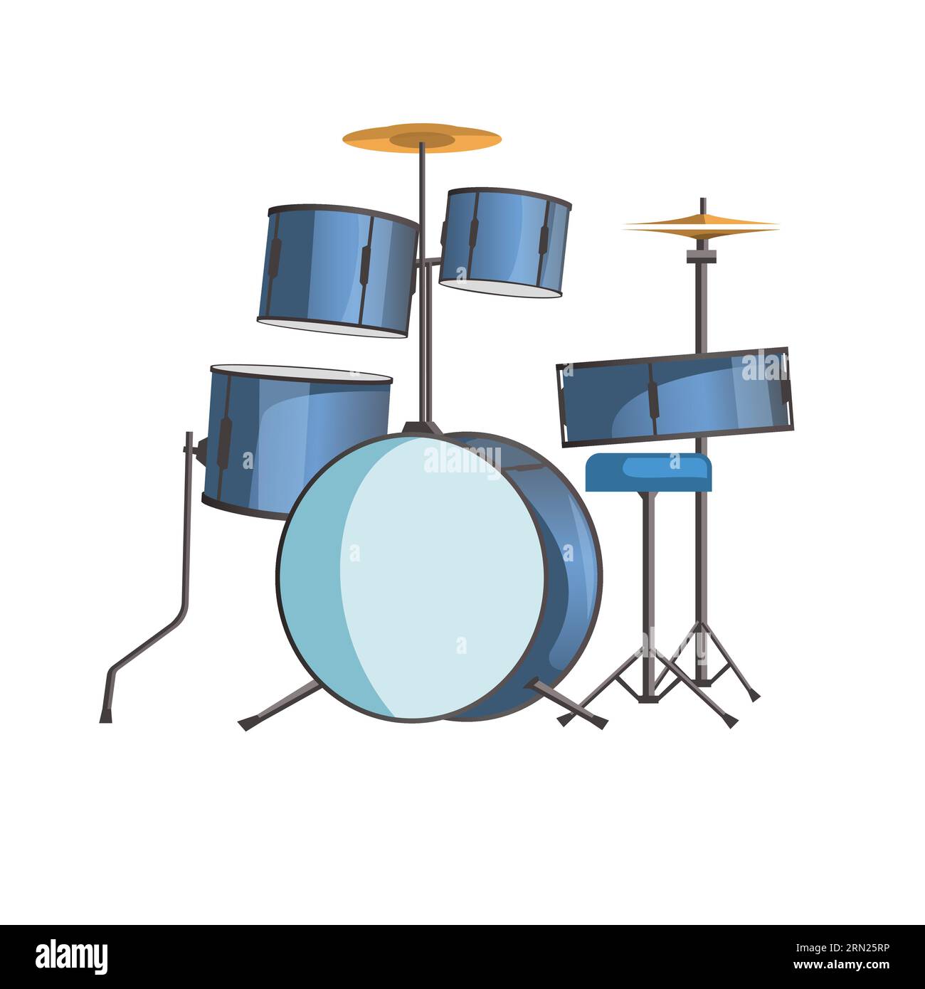 Drum set flat icon Stock Vector Image & Art - Alamy