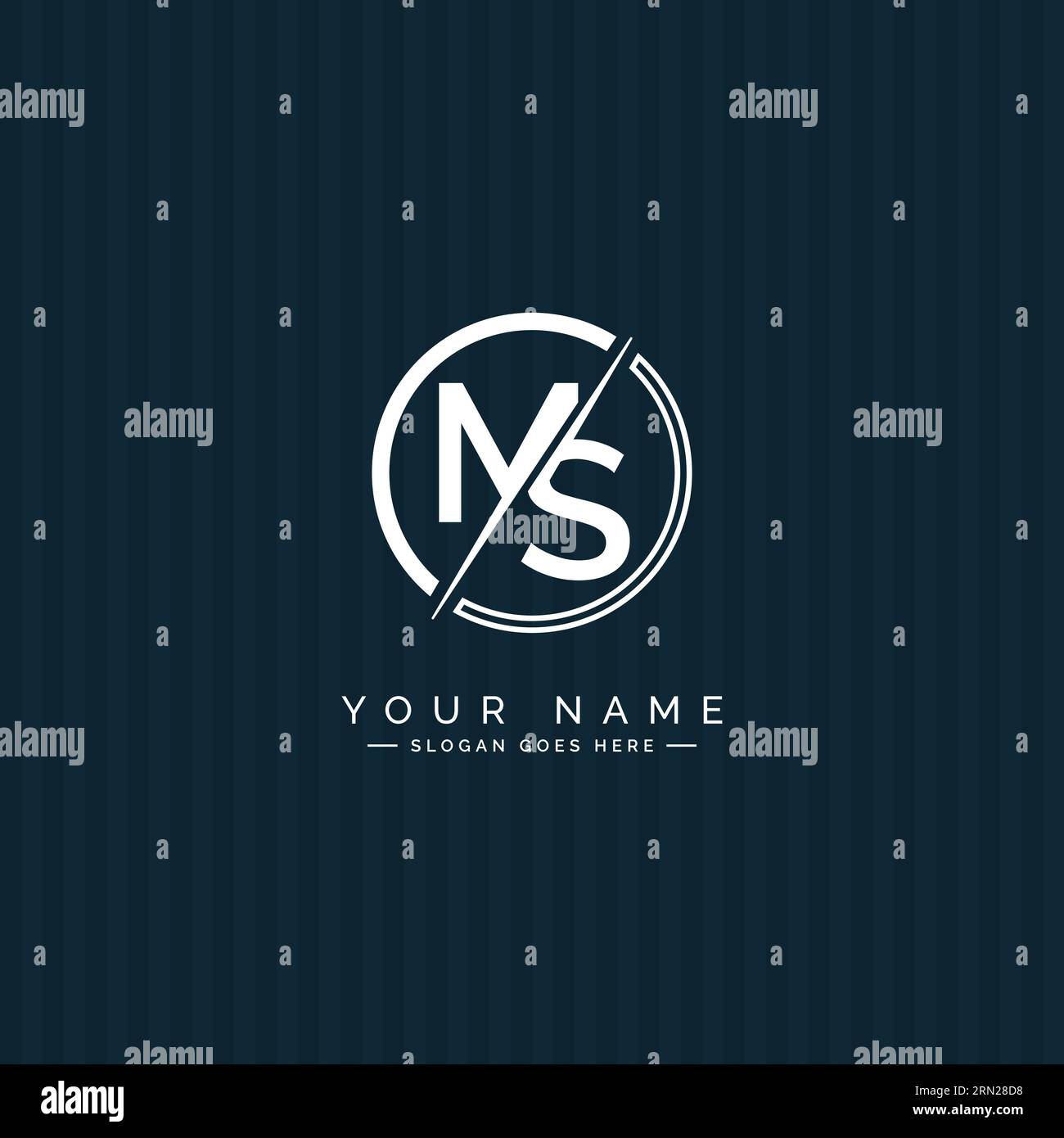 Initial MS Vector Logo Elegant Monogram Template for letter M and S