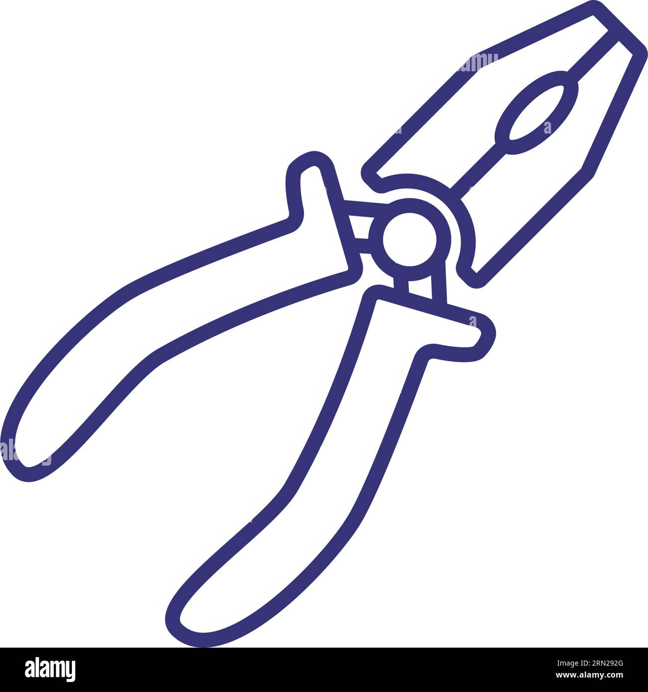 Pliers line icon Stock Vector