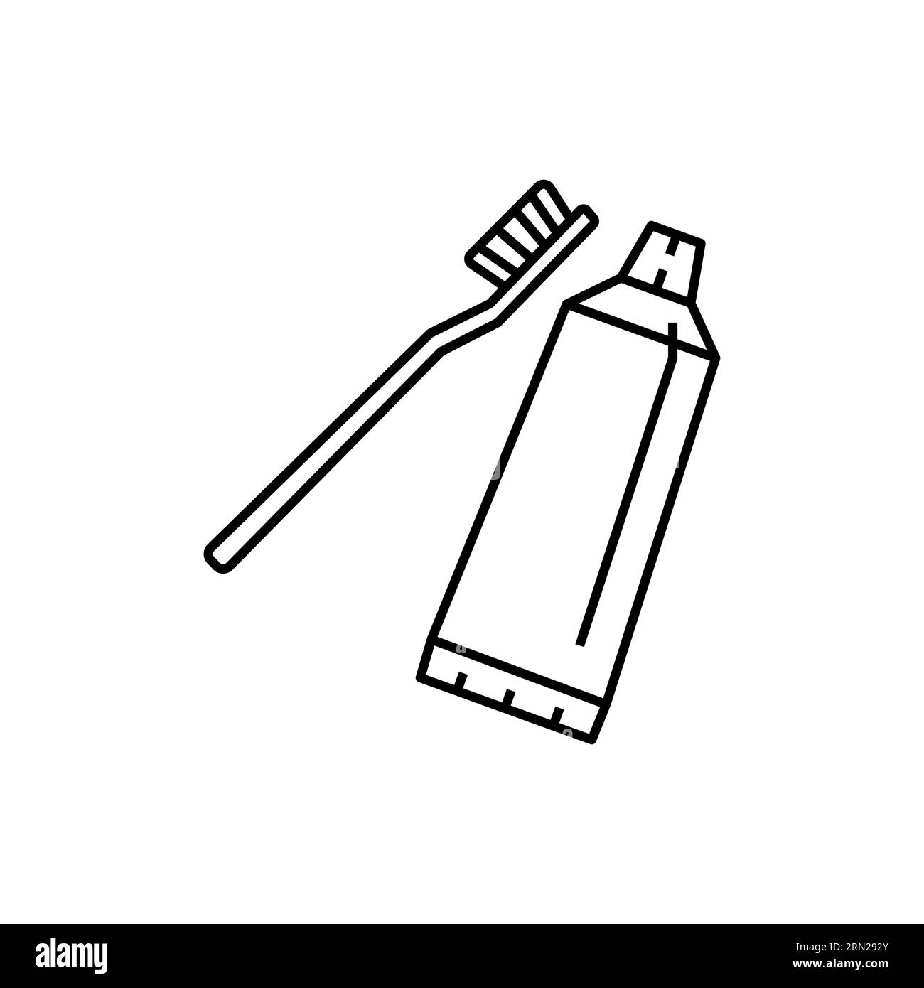 Toothpaste and toothbrush. Teeth brushing, hygiene and dental health