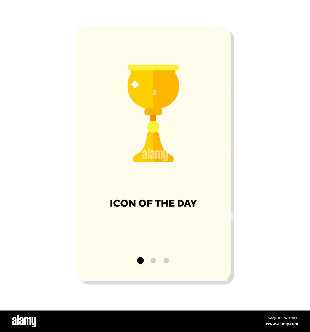 Golden goblet isolated on white Stock Vector