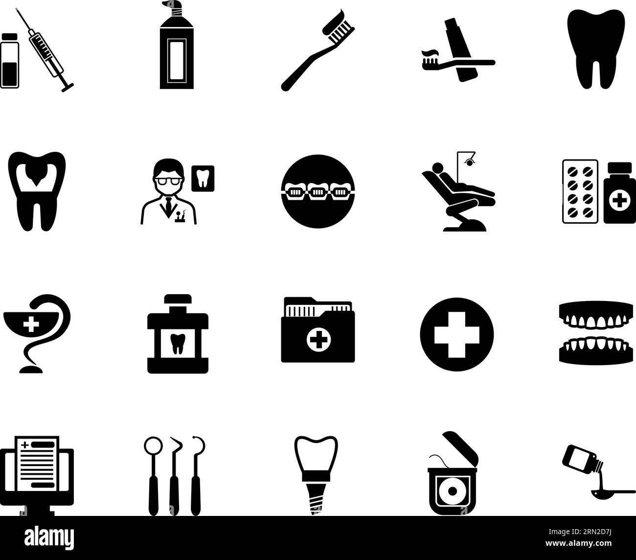Stomatology icon set Stock Vector Image & Art - Alamy