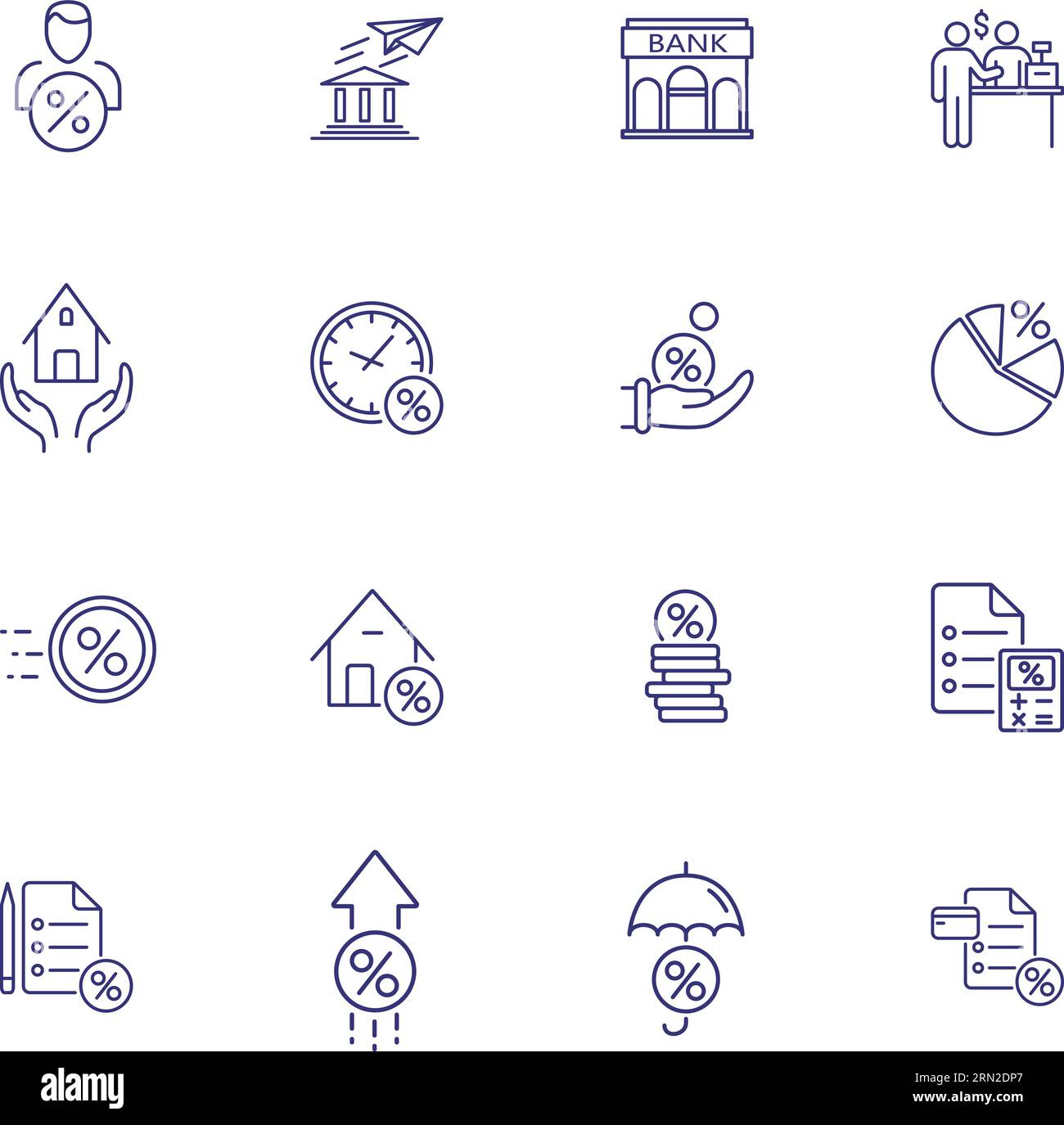 Banking and investment icon set Stock Vector Image & Art - Alamy