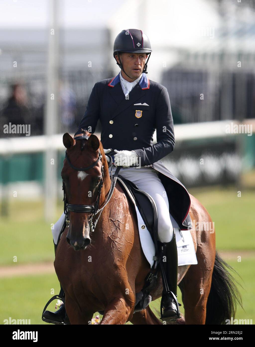 Boyd Martin and On Cue compete in the Dressage on day one of the 2023