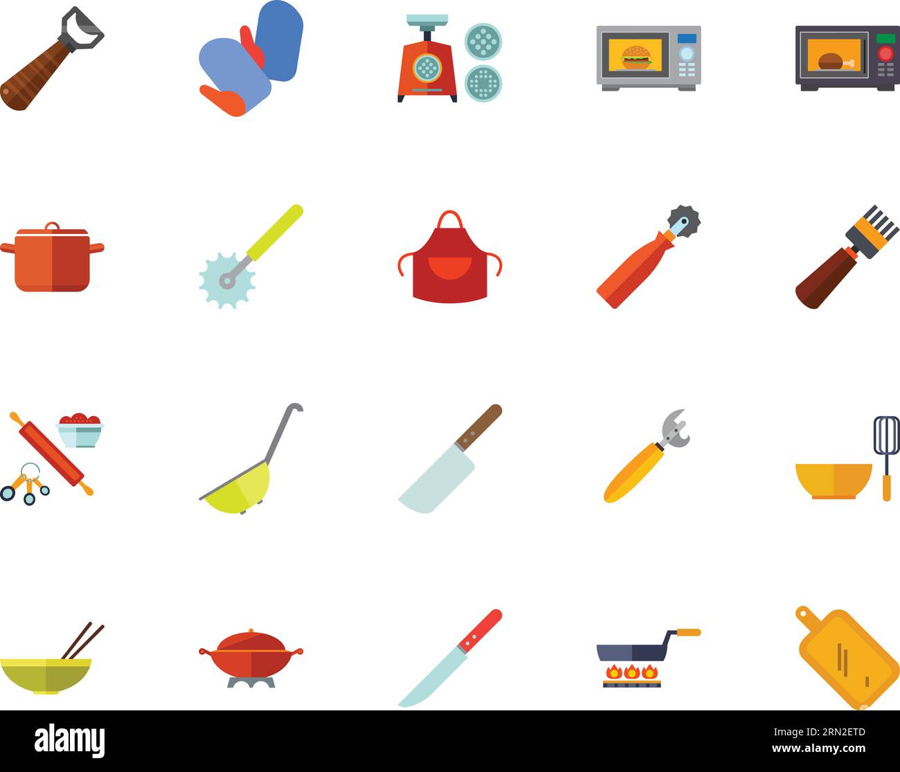Kitchen tools icon set Stock Vector