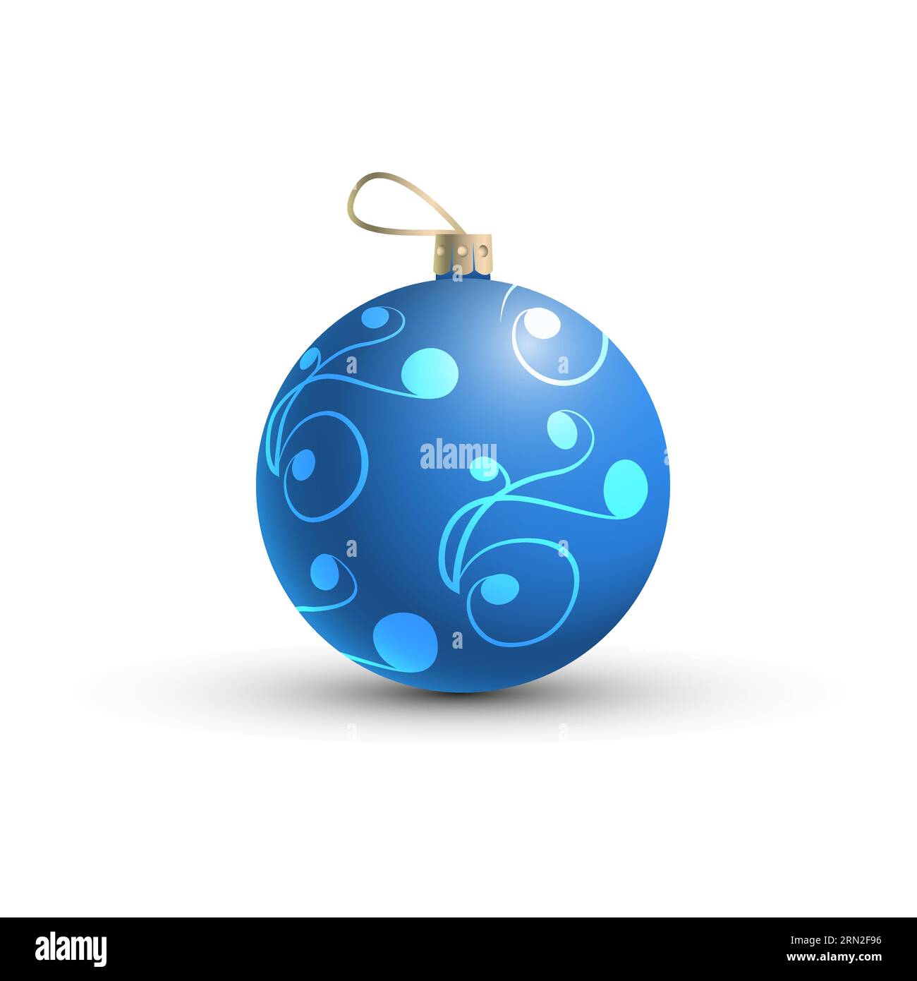 Blue ball tree decoration illustration Stock Vector Image & Art - Alamy