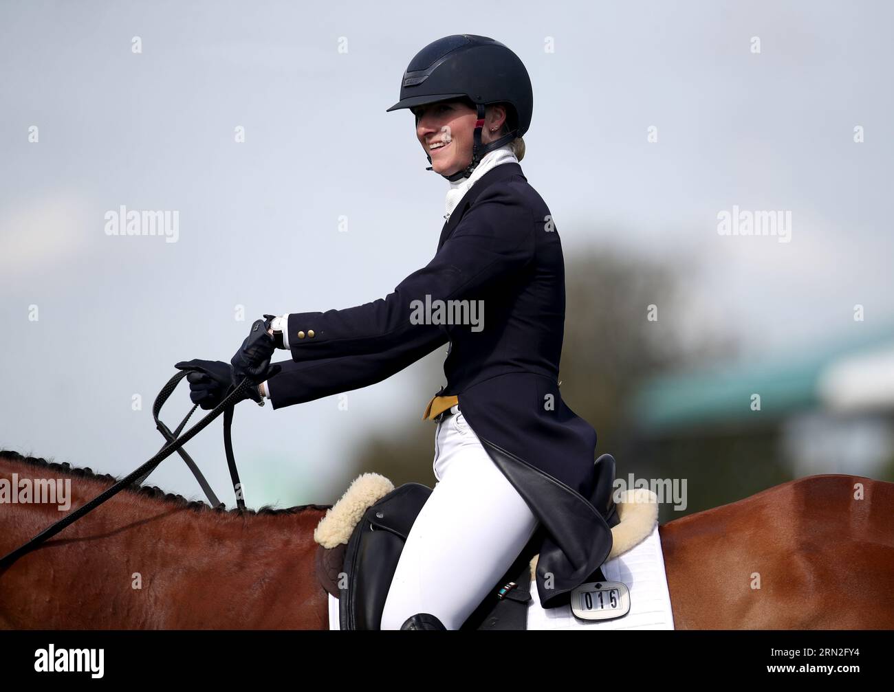 Greta Mason on Cooley For Sure compete in the Dressage on day one of the 2023 Defender Burghley Horse Trials in Stamford, Lincolnshire. Picture date: Thursday August 31, 2023. Stock Photo