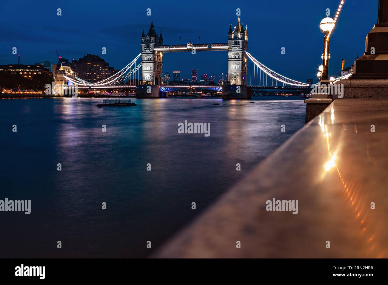 Tower bridge taken at night, London, Uk Stock Photo