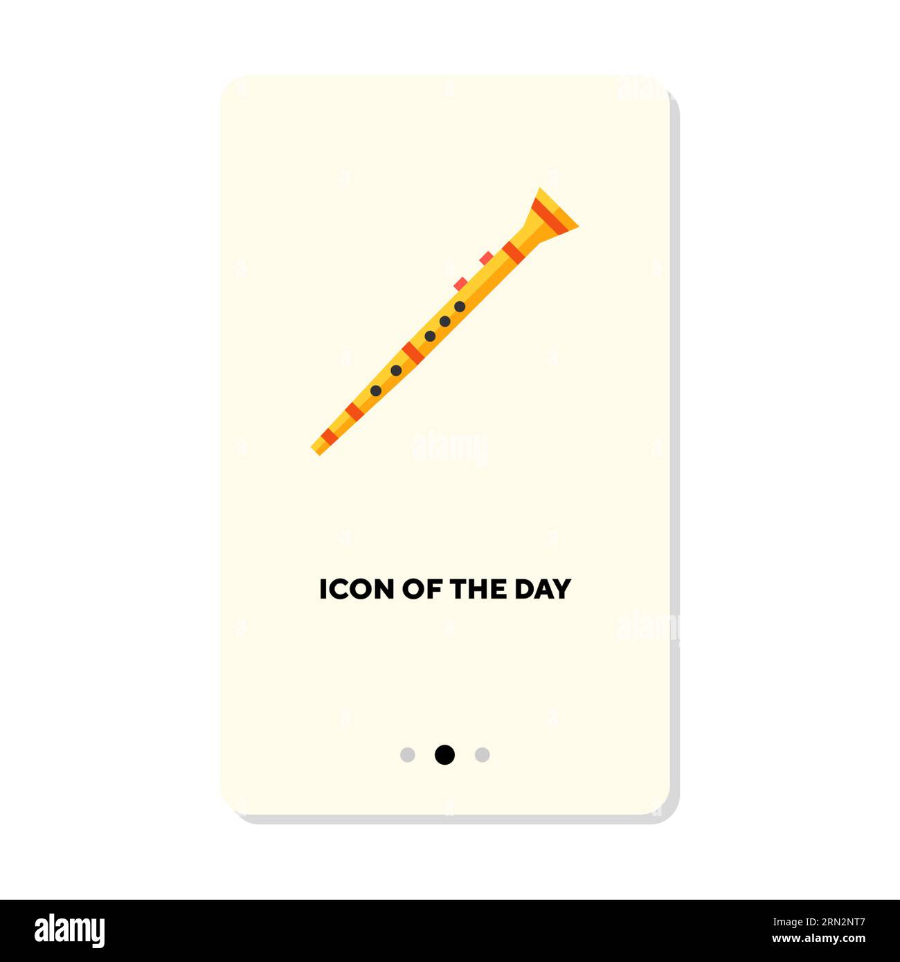 Musical instrument flat icon Stock Vector
