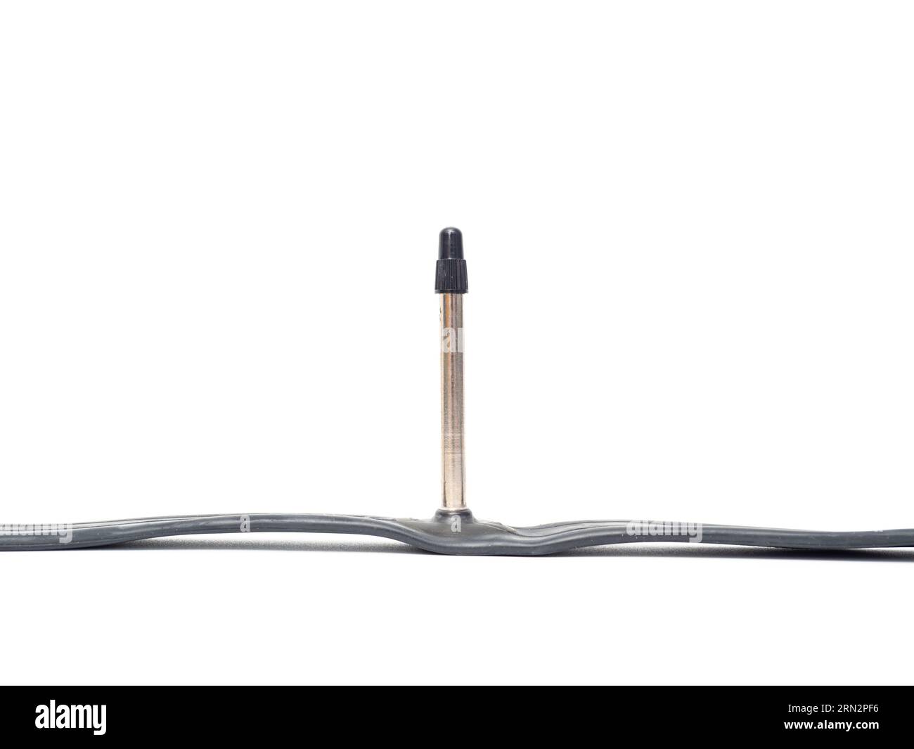 Spare bike tube isolated on white background. Spare bike tube in a