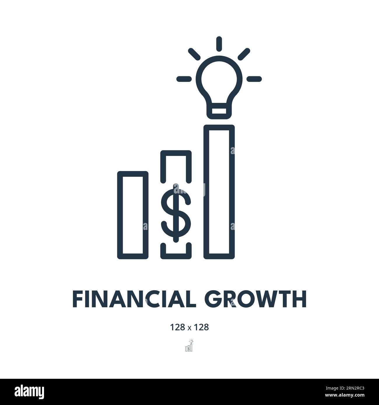 Earning growth analysis icon Cut Out Stock Images & Pictures - Alamy