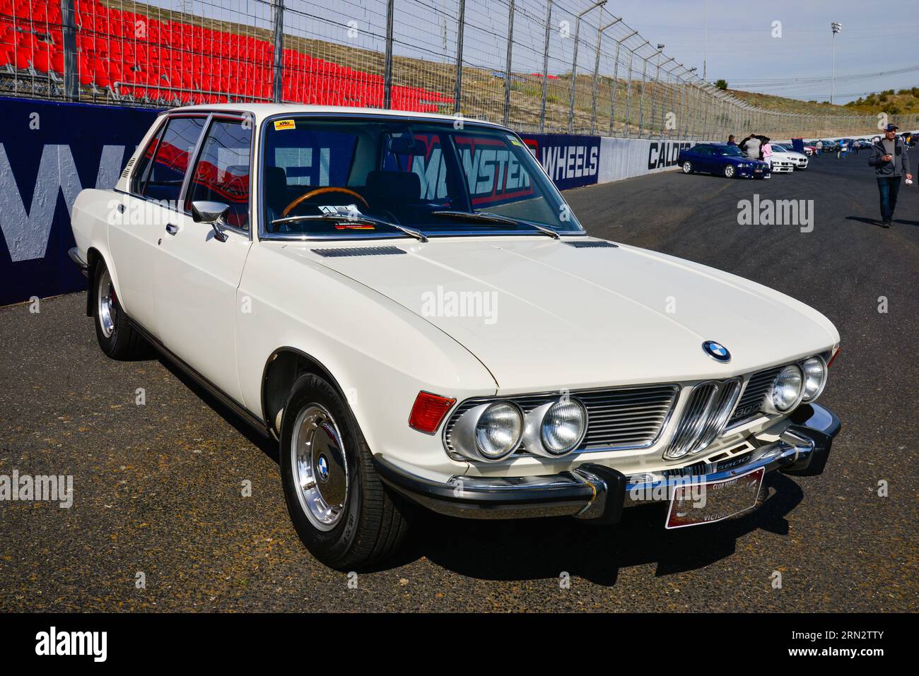 Classic Vintage BMW Sedan On Show Sunny Day Racetrack Melbourne ...
