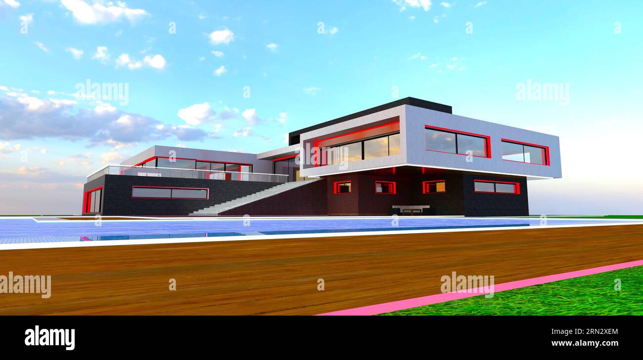 House Diagonal View Diagonal view of the innovative country mansion. Excellent investment ...