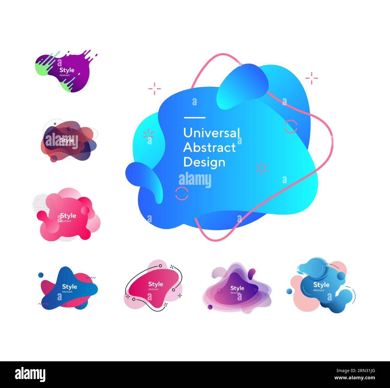 Set of abstract liquid shapes Stock Vector Image & Art - Alamy