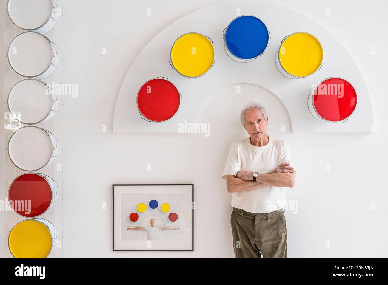 France, Paris, visual artist JeanPierre Raynaud in his studio