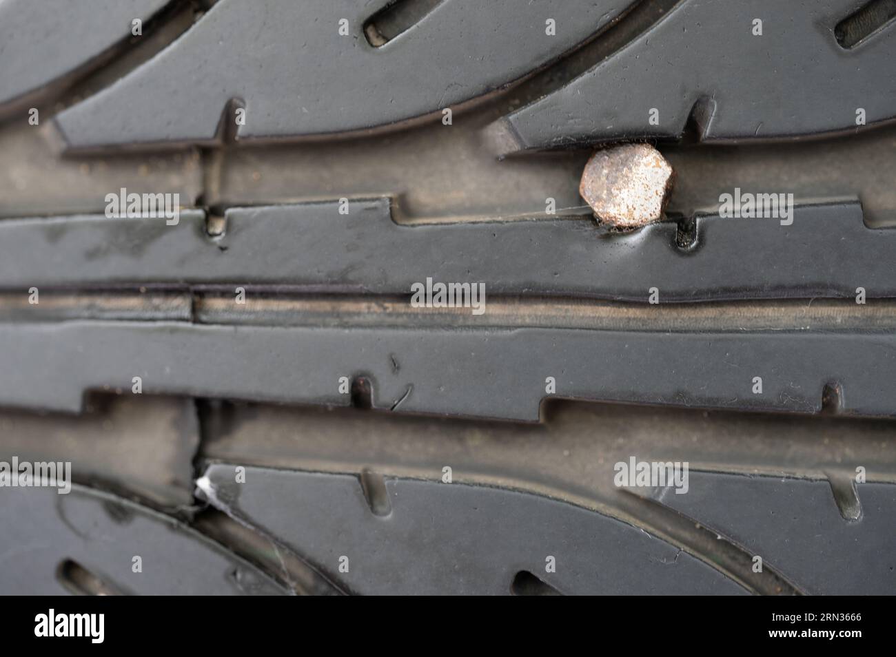 Removing Nail From Car Flat Tire Closeup... | Stock Video | Pond5