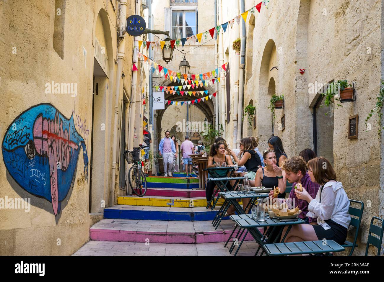 France, Herault, Montpellier, historic center called the Ecusson, rue