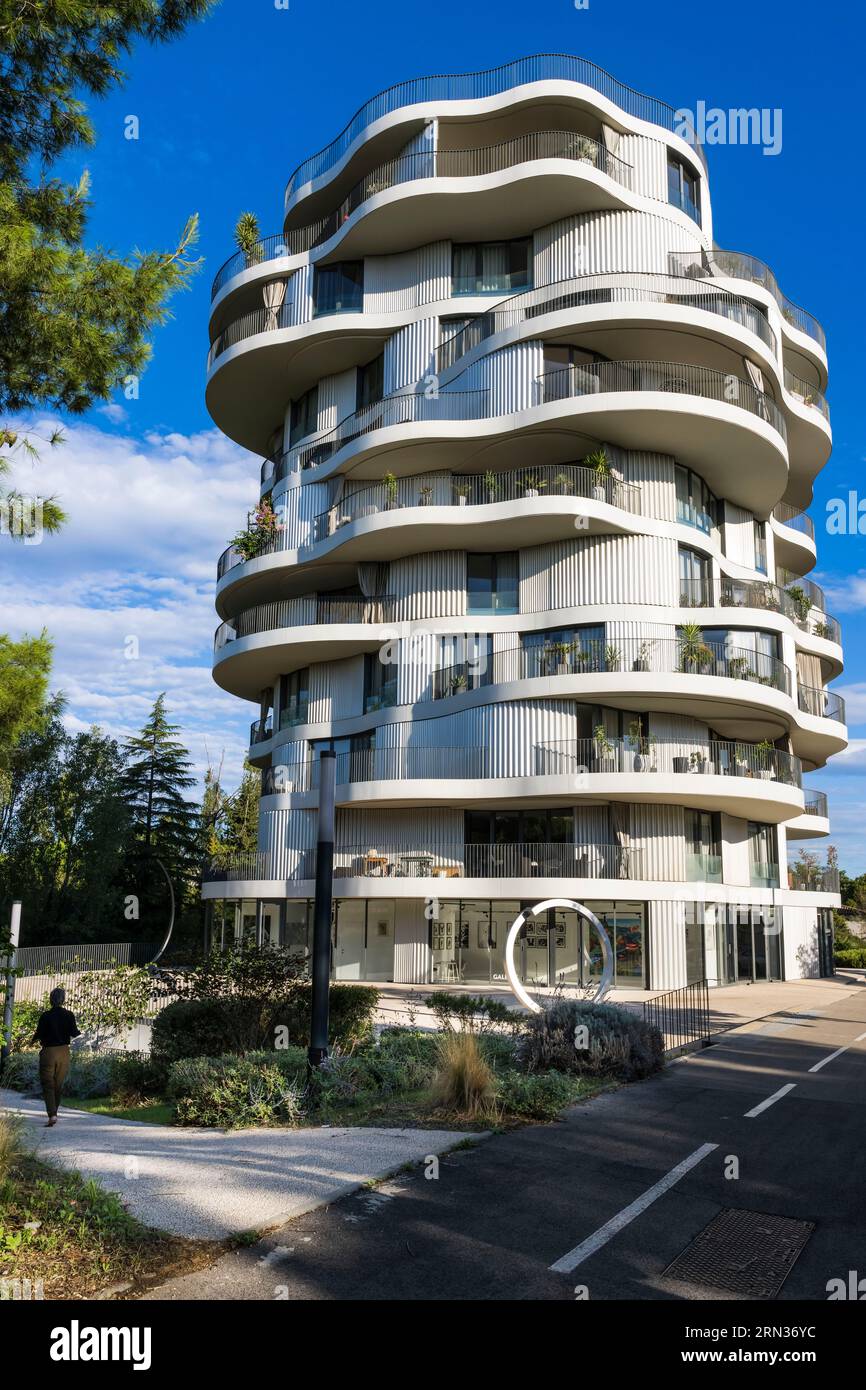 France, Herault, Montpellier, Folie Divine apartment building designed by architect Farshid
