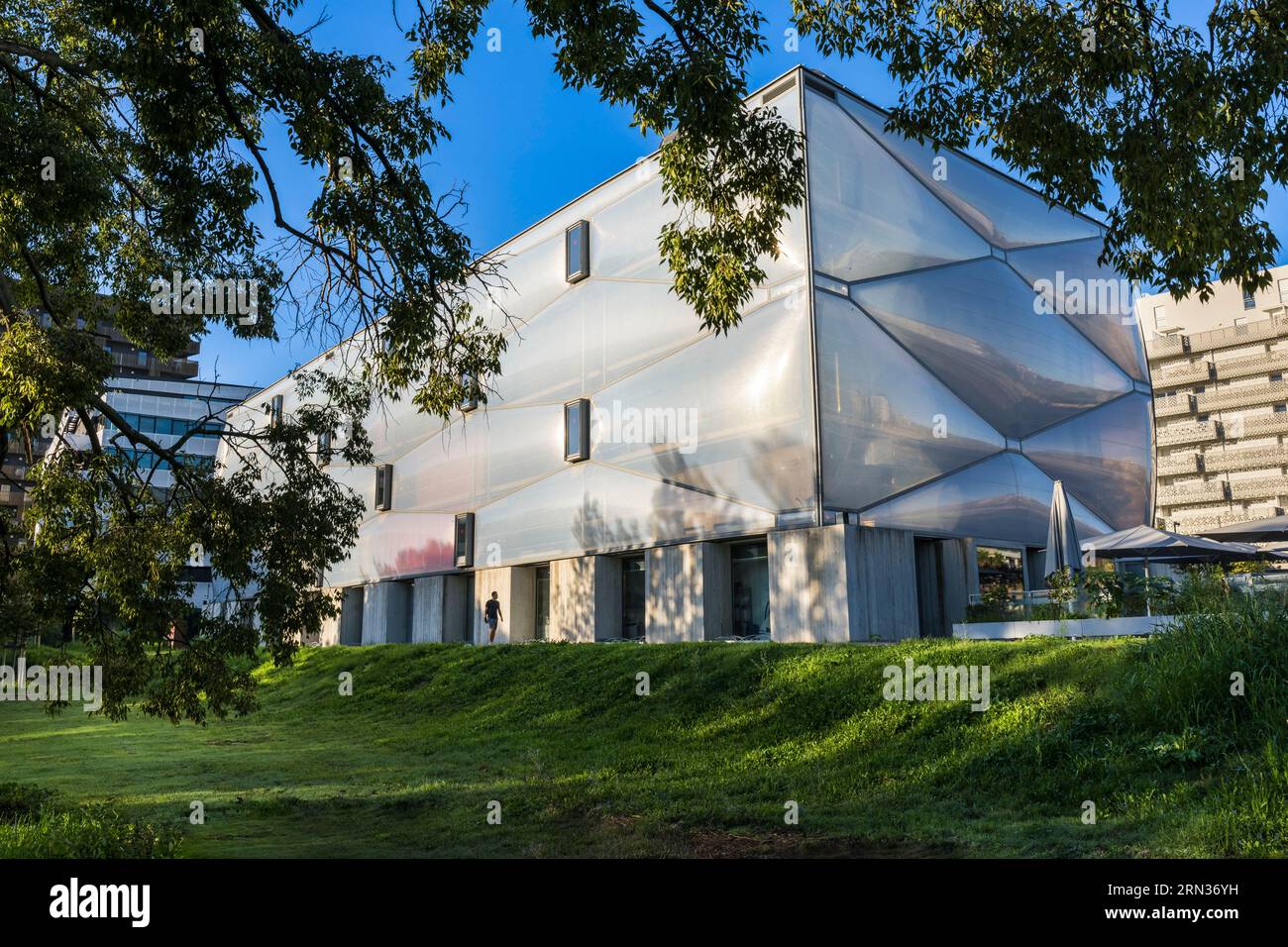 France, Herault, Montpellier, Port Marianne district, Le Nuage building by designer Philippe Starck on avenue Raymond Dugrand Stock Photo