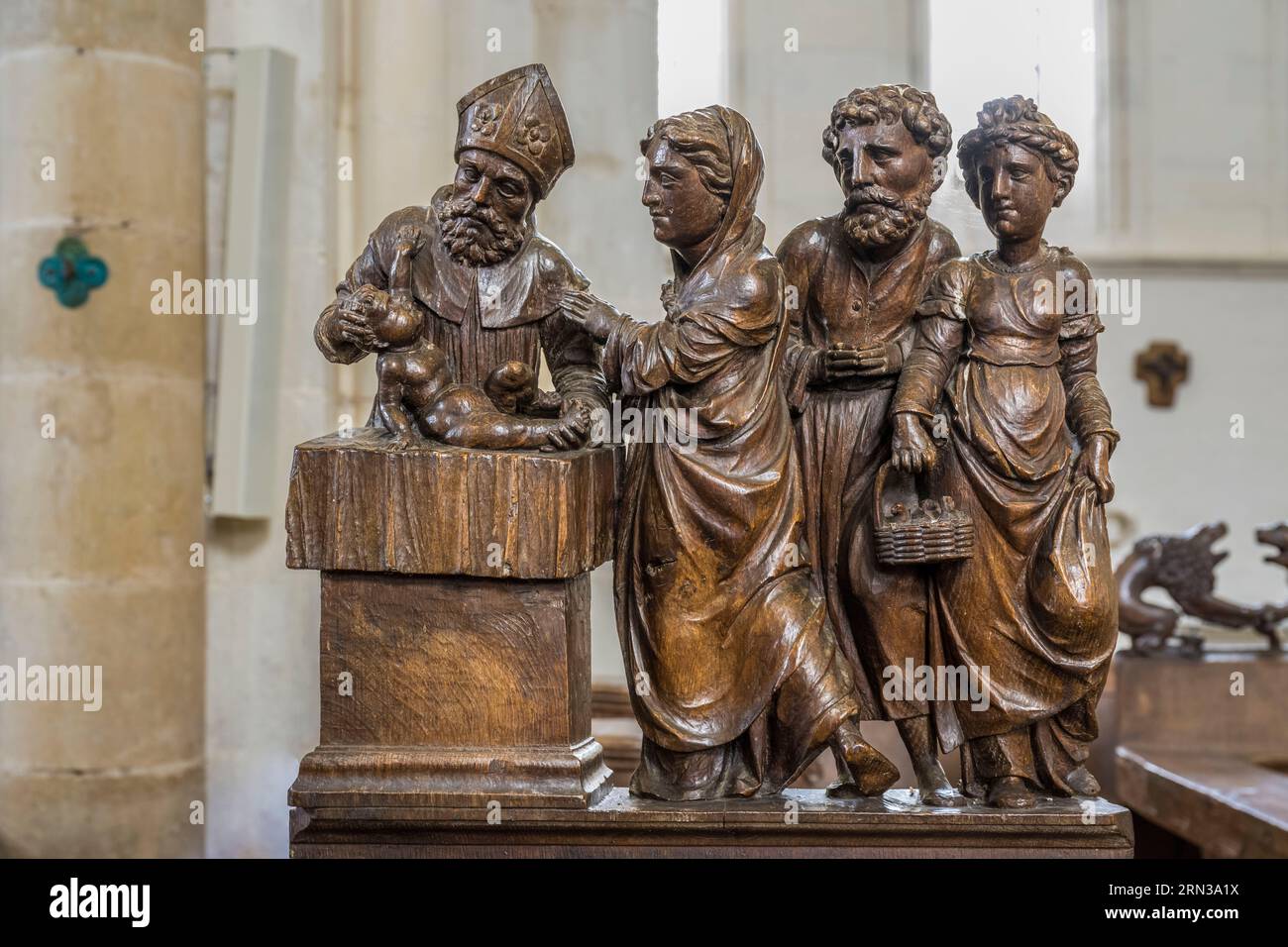 Executed Renaissance France, Yonne, Montreal (Burgundy), the 12th century Romanesque Notre ...