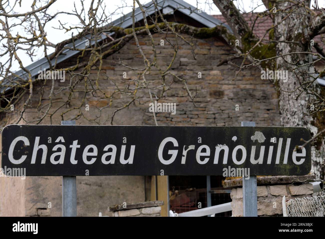 France, Haute Saone, Velleminfroy, hamlet of Château-Grenouille, Château-Grenouille panel Stock Photo