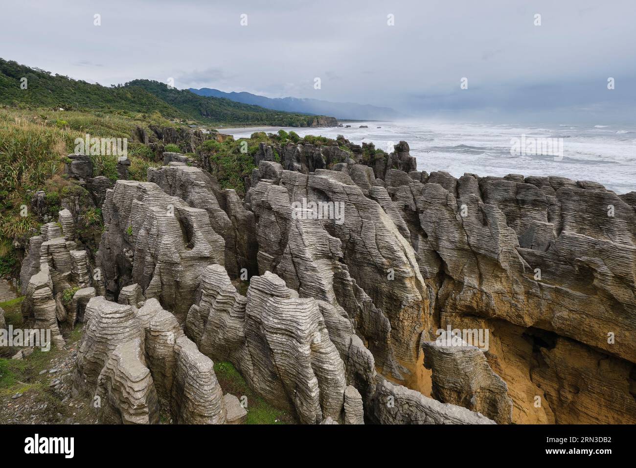 New Zealand, South Island, West Coast, Paparoa National Park, Pancake ...