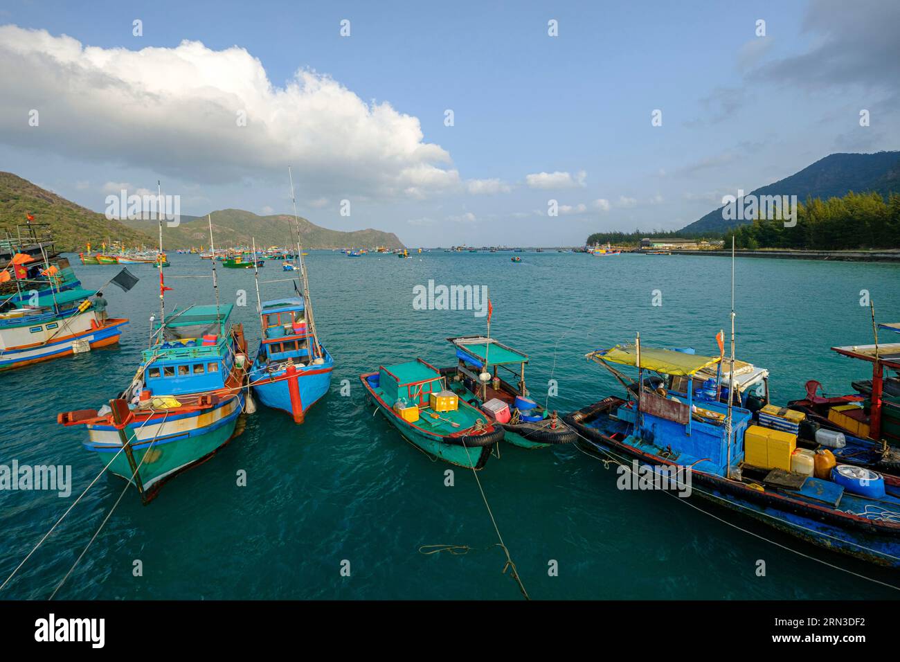 Vietnam, Archipelago of Con Dao, called Poulo-Condor islands during french colonisation, Con son island, Thu Tam fishing port Stock Photo