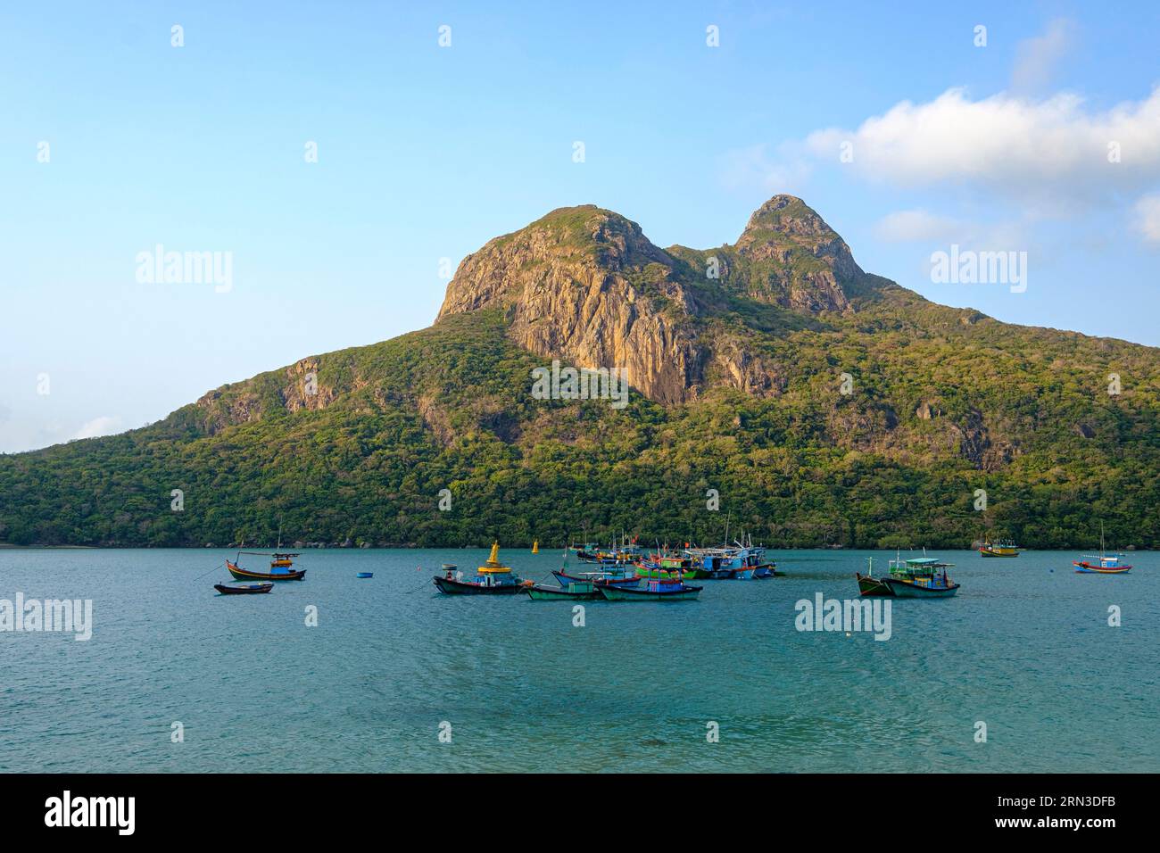 Vietnam, Archipelago of Con Dao, called Poulo-Condor islands during french colonisation, Con son island, Thu Tam fishing port Stock Photo