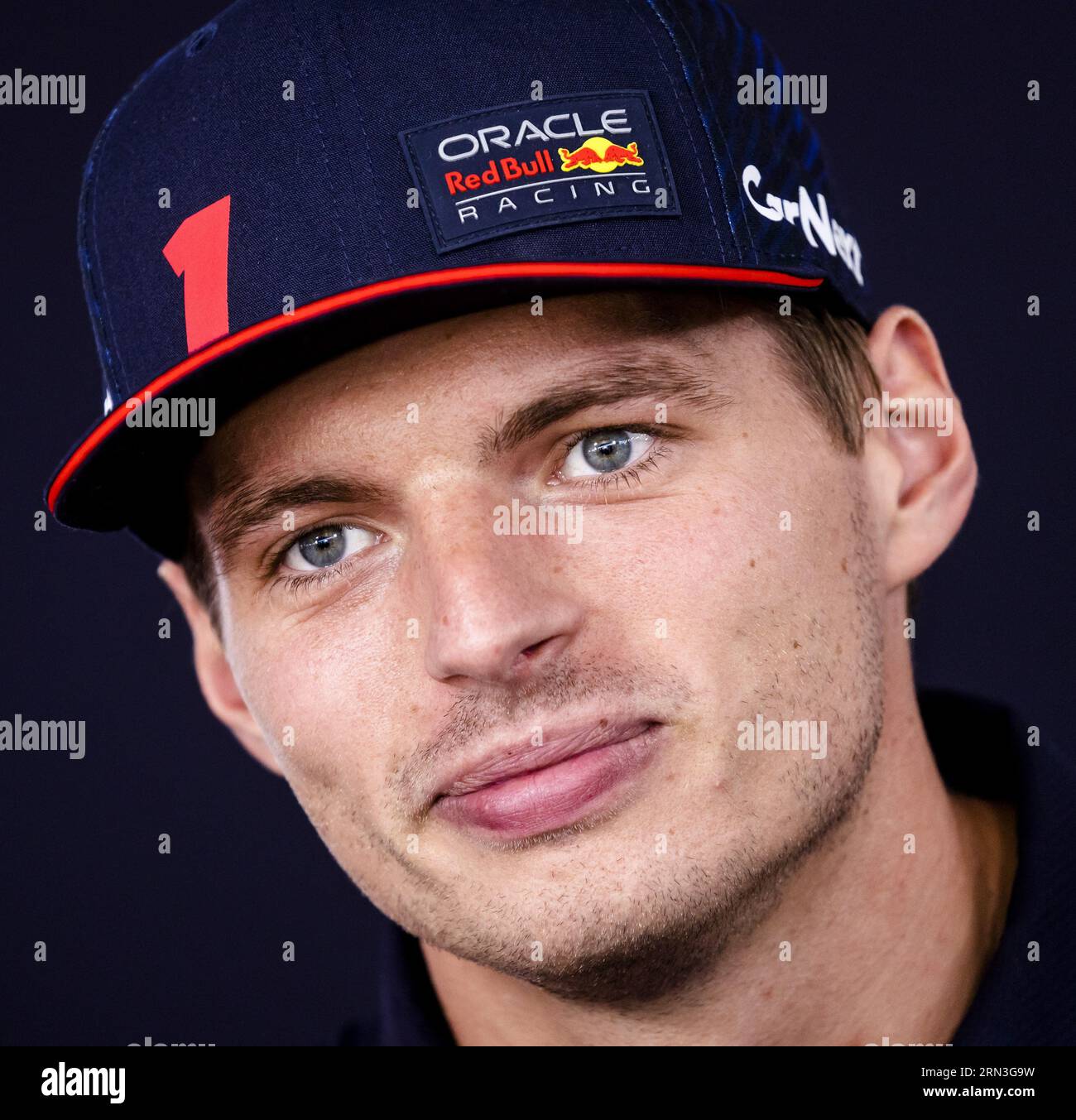 MONZA - Max Verstappen (Red Bull Racing) speaks to the press on the ...