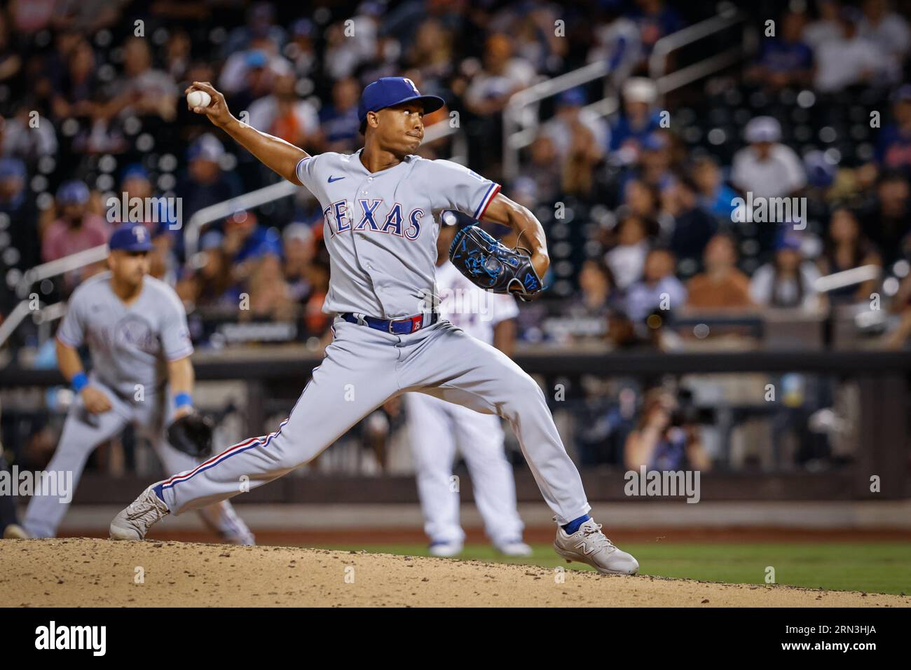 This is a 2023 photo of Jose Leclerc of the Texas Rangers baseball team.  This image reflects the Texas Rangers active roster as of Tuesday, Feb. 21,  2023, when this image was